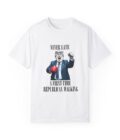 Funny Political Humor Unisex T-Shirt - 'Never Late, A First-Time Republican Walking'