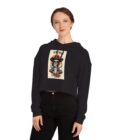 Trick or Tequila Women's Cropped Hoodie – Spooky Season Style - Image 3