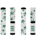 Puff Puff Pass Sublimation Socks - Stylish Green Leaf Design for Cannabis Lovers - Image 2