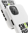 Inspirational Tough Phone Case - 'Smoke, Pass and Procrastinate' - Image 2