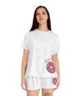 Cute Women's Short Pajama Set - 'Perfect Match' Donut Design for Cozy Nights - Image 4