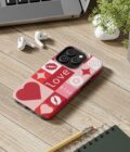 Romantic Love Phone Case – Kiss & Heart Design for Valentine's Day - Image 8