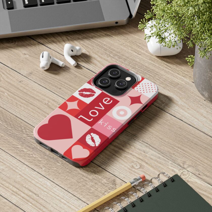 Romantic Love Phone Case – Kiss & Heart Design for Valentine's Day - Image 8