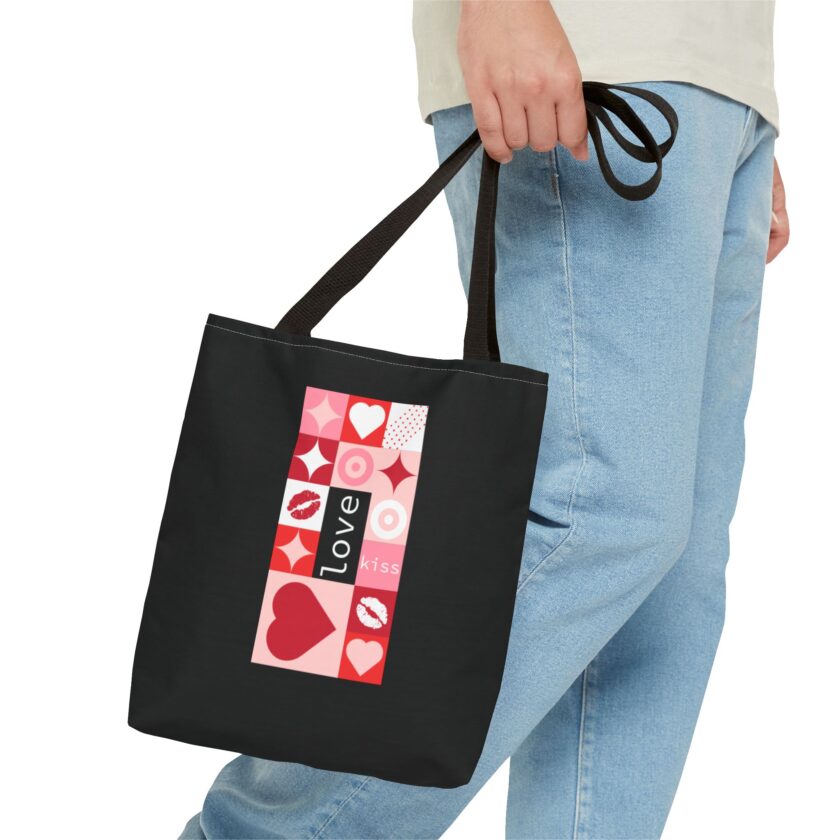 Love Kiss Heart Tote Bag - Perfect for Valentine's Day & Everyday Use - Image 3