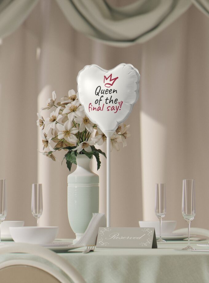 Heart-Shaped Balloons - 'Queen of the Final Say' Party Decor