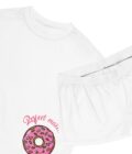 Cute Women's Short Pajama Set - 'Perfect Match' Donut Design for Cozy Nights - Image 3