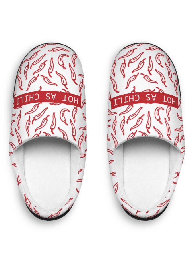 Funny Hot Chili Men's Indoor Slippers - Cozy Comfort for Foodies