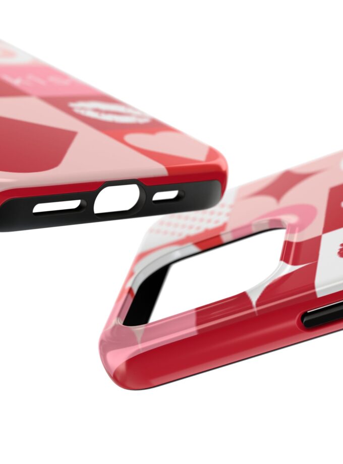 Romantic Love Phone Case – Kiss & Heart Design for Valentine's Day