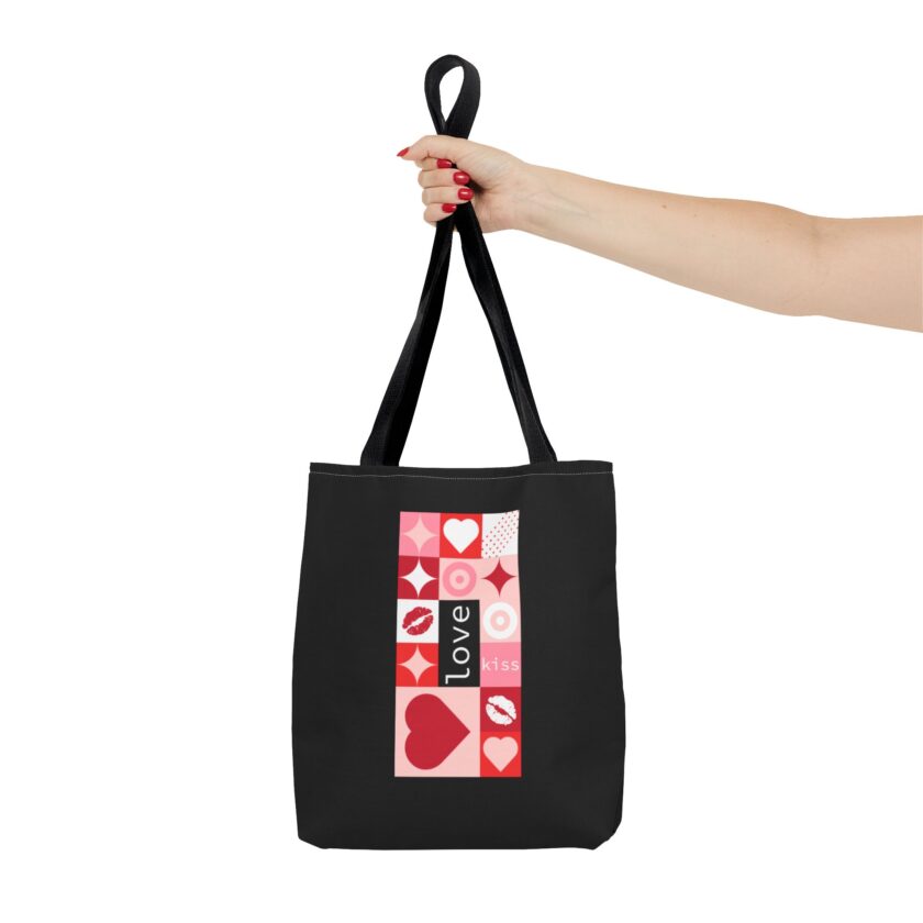 Love Kiss Heart Tote Bag - Perfect for Valentine's Day & Everyday Use - Image 4