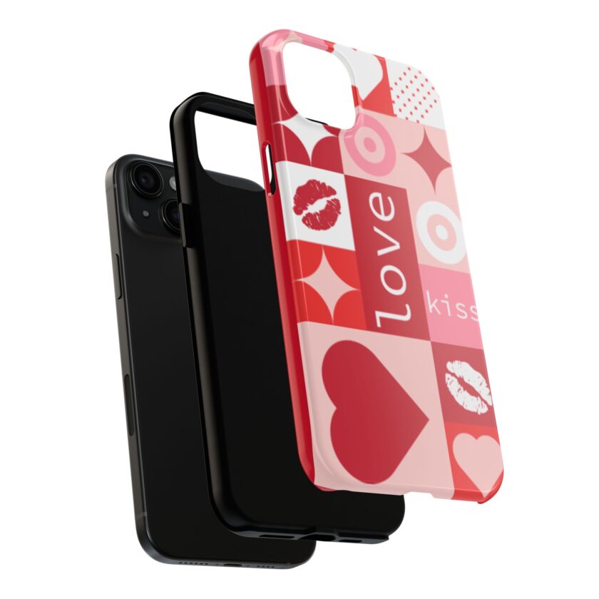 Romantic Love Phone Case – Kiss & Heart Design for Valentine's Day - Image 20