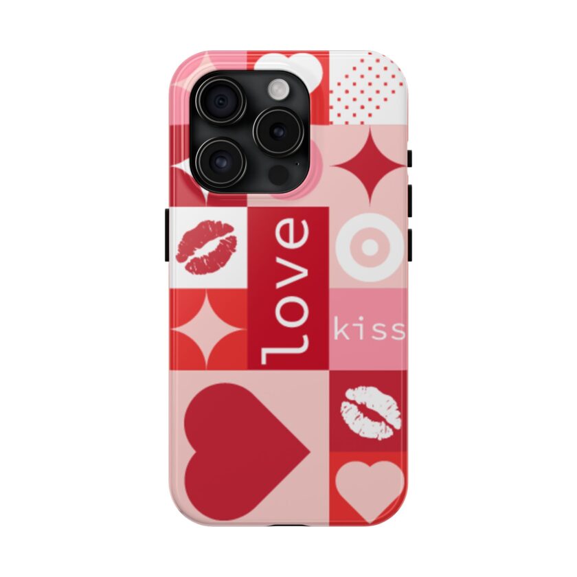Romantic Love Phone Case – Kiss & Heart Design for Valentine's Day - Image 13