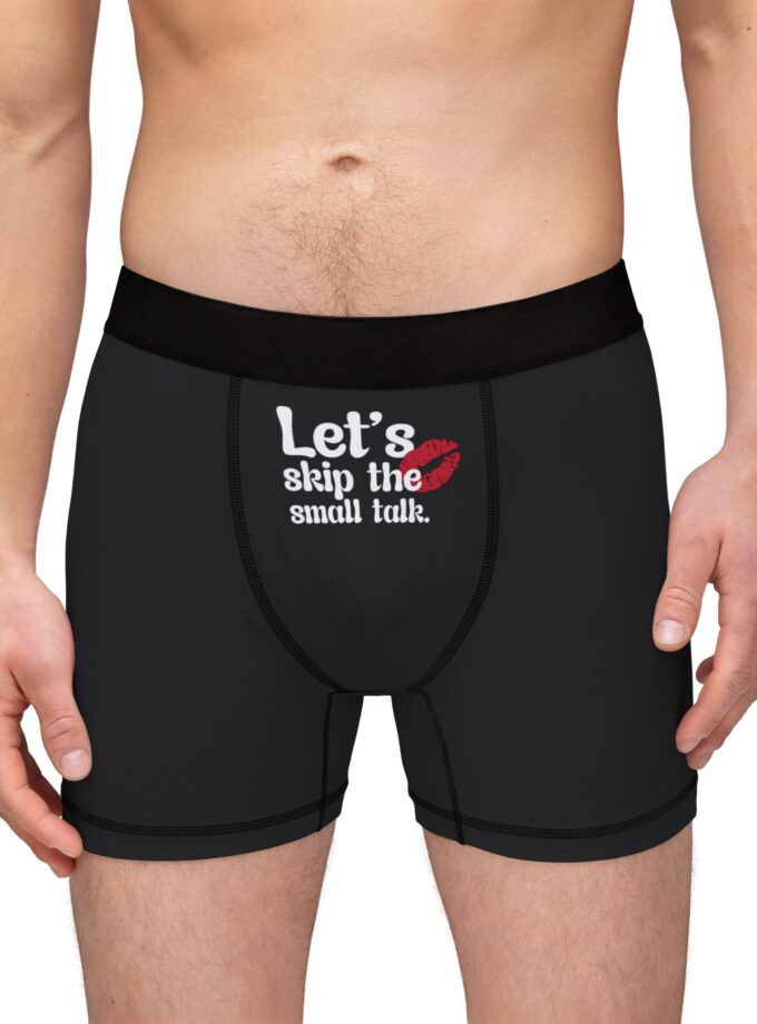 Funny Men's Boxers - 'Let's Skip the Small Talk' Comfy Underwear