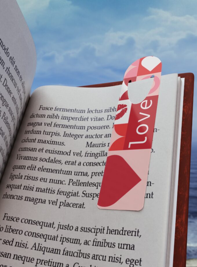 Love-Themed Bookmark - Cute Heart Design for Book Lovers