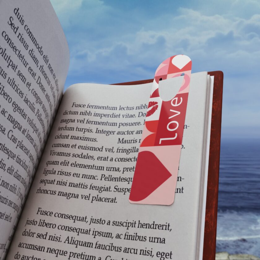Love-Themed Bookmark - Cute Heart Design for Book Lovers - Image 4