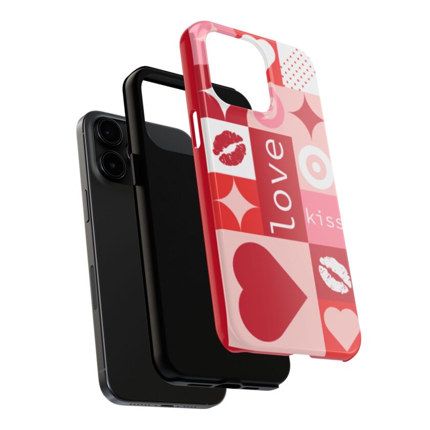 Romantic Love Phone Case – Kiss & Heart Design for Valentine's Day - Image 24