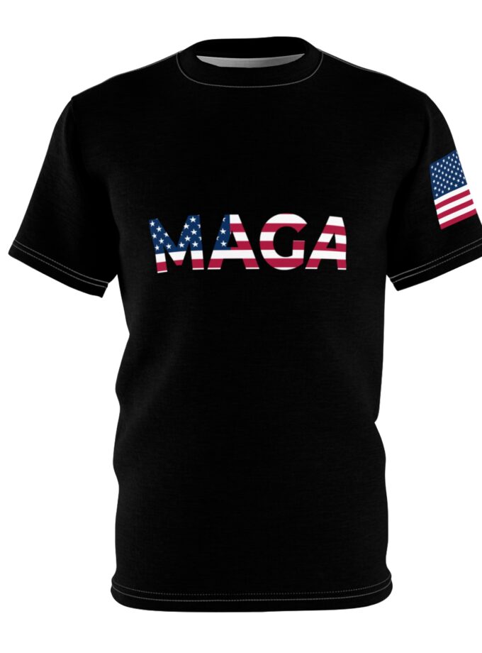 Unisex MAGA Tee with Flag Sleeve