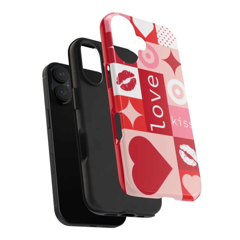 Romantic Love Phone Case – Kiss & Heart Design for Valentine's Day - Image 33