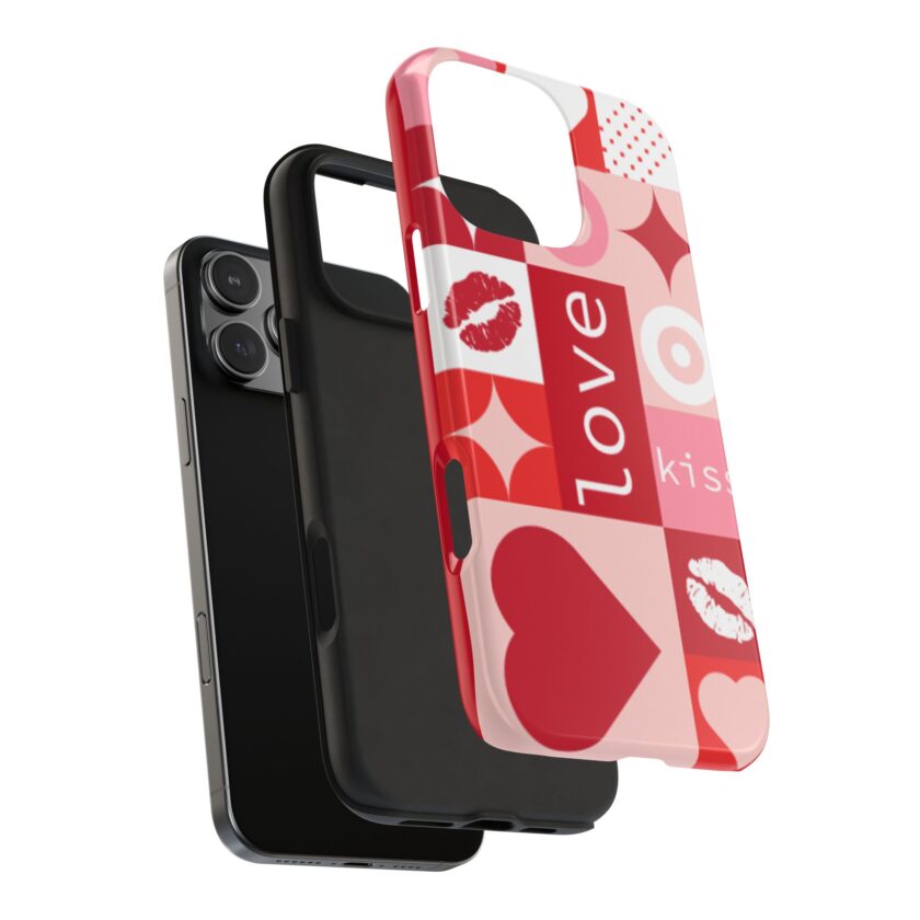 Romantic Love Phone Case – Kiss & Heart Design for Valentine's Day - Image 30