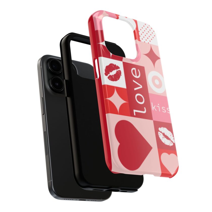 Romantic Love Phone Case – Kiss & Heart Design for Valentine's Day - Image 16