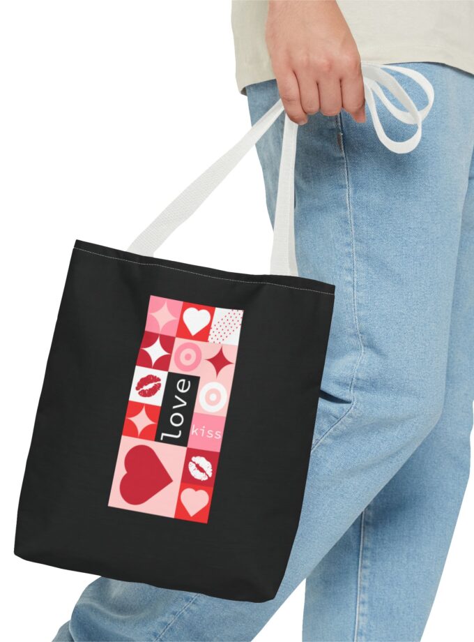 Love Kiss Heart Tote Bag - Perfect for Valentine's Day & Everyday Use