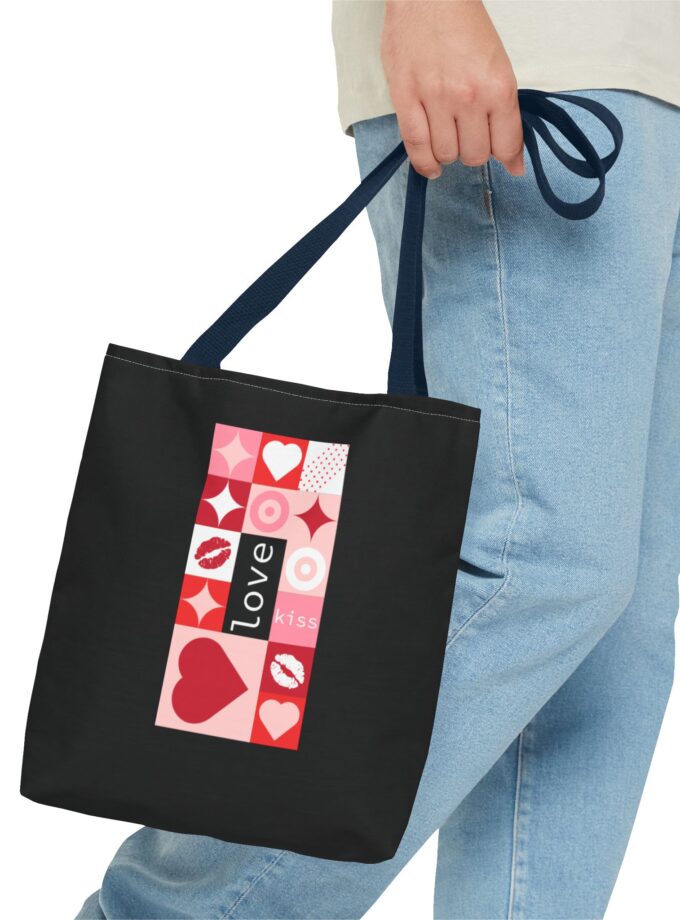 Love Kiss Heart Tote Bag - Perfect for Valentine's Day & Everyday Use
