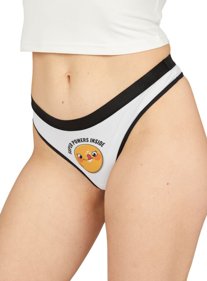Cute Women's Thongs - 'Super Powers Inside' Design for Playful Comfort