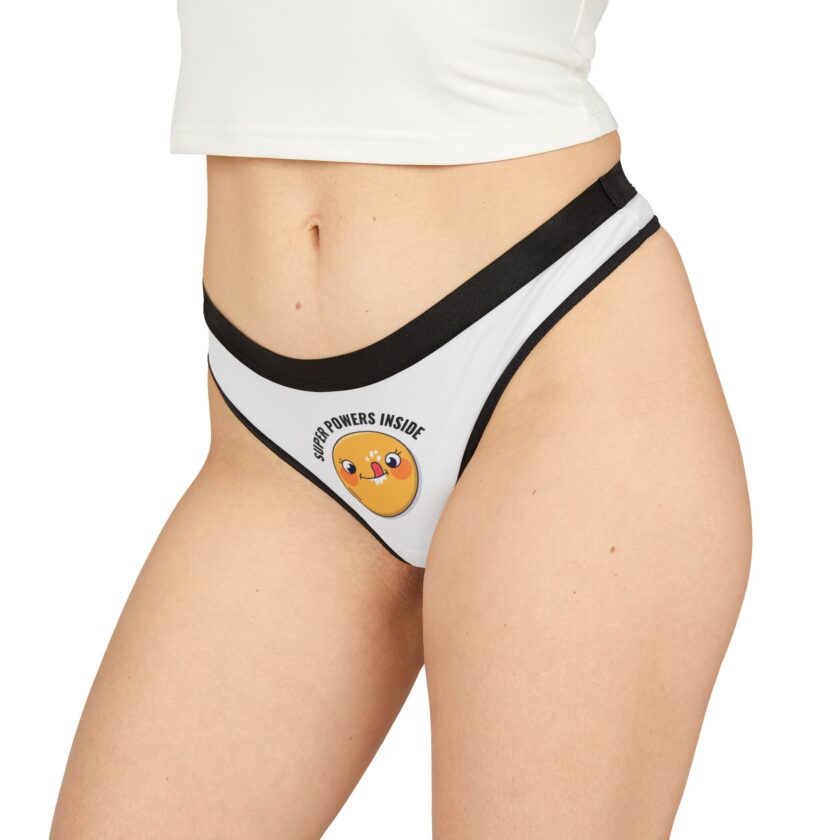 Cute Women's Thongs - 'Super Powers Inside' Design for Playful Comfort - Image 4
