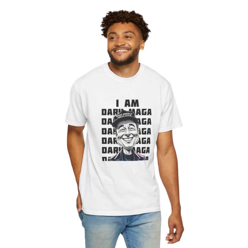 Funny Unisex Garment-Dyed T-Shirt - 'I AM DARK BAGA' Graphic Tee - Image 5