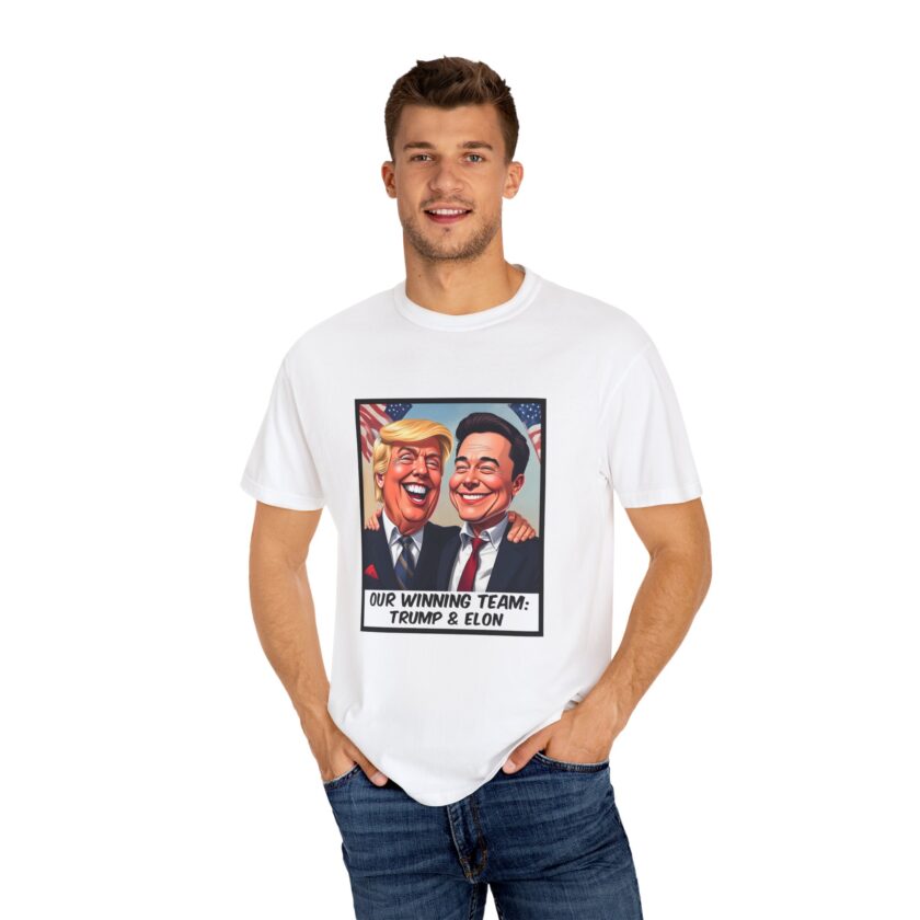 Unisex Garment-Dyed T-Shirt: Our Winning Team: Trump & Elon - Image 4