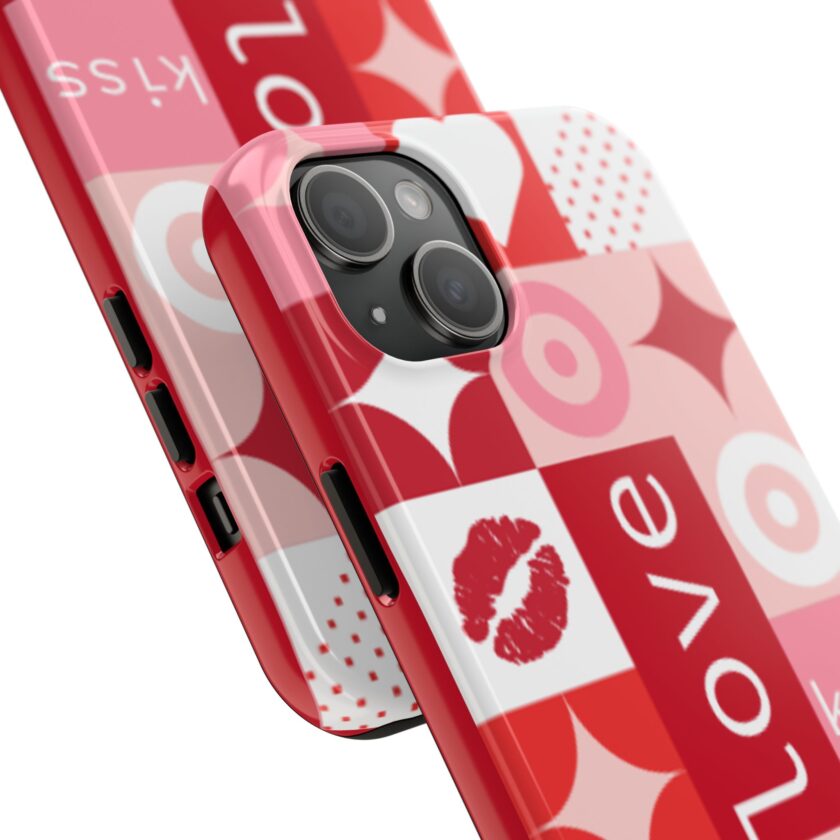 Romantic Love Phone Case – Kiss & Heart Design for Valentine's Day - Image 18