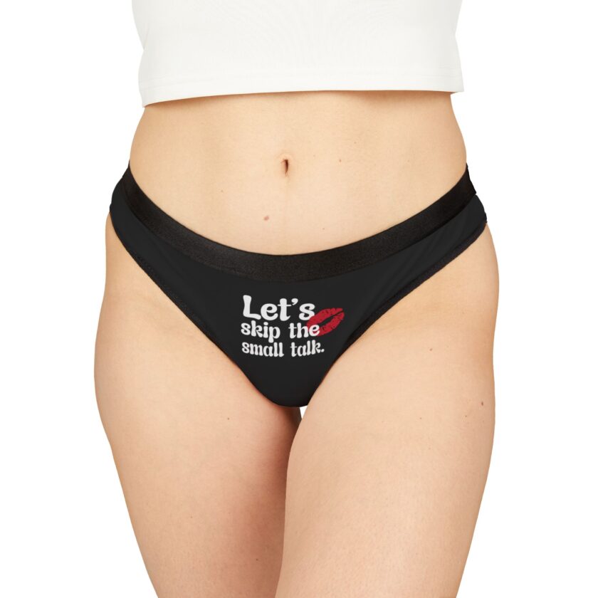 Playful Women's Thongs - "Let's Skip the Small Talk" - Image 3