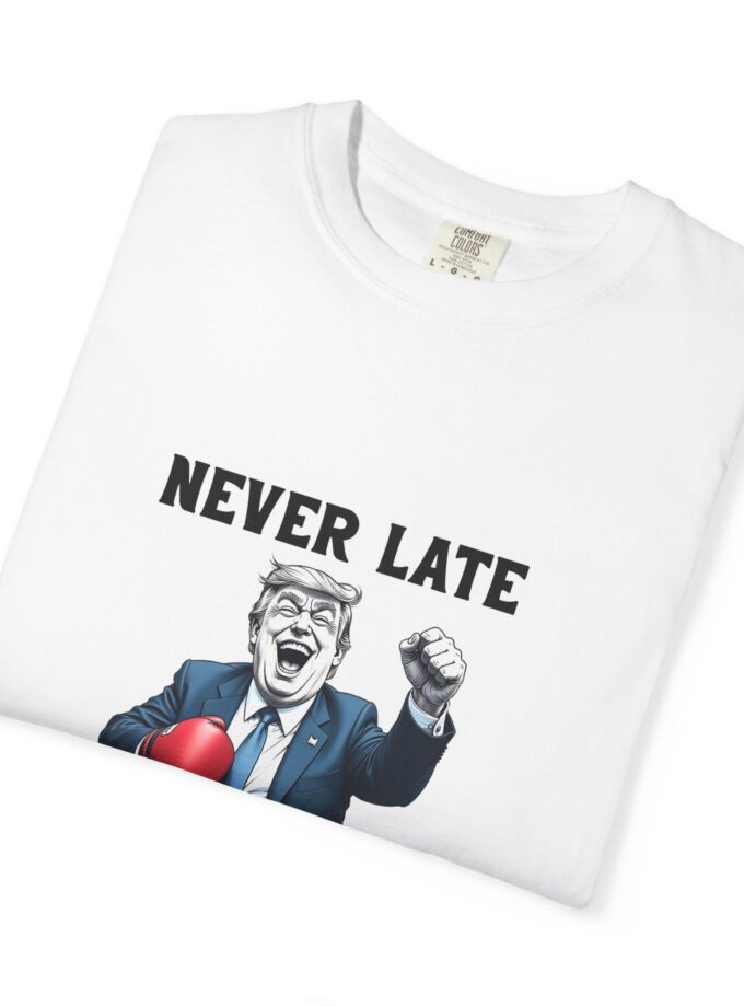 Funny Political Unisex T-Shirt - 'Never Late: A First-Time Republican Walking'