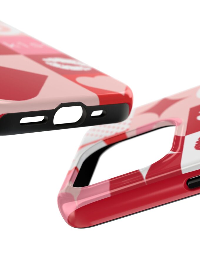 Romantic Love Phone Case – Kiss & Heart Design for Valentine's Day