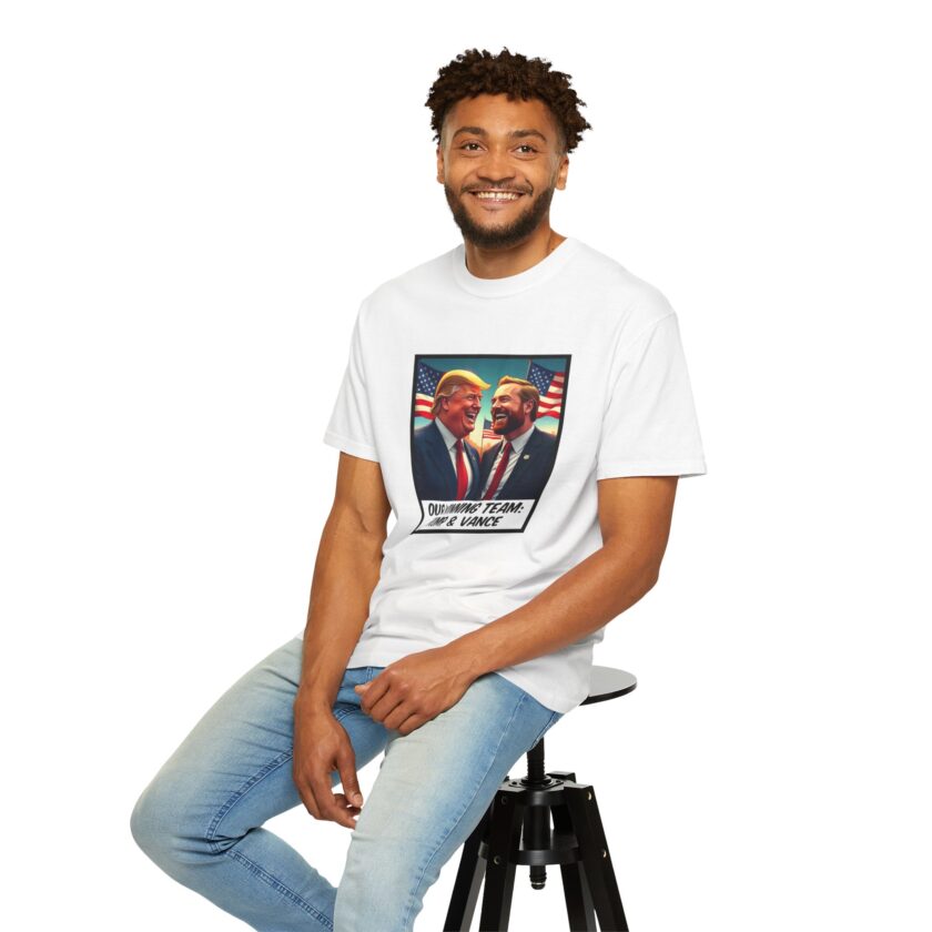 Unisex Garment-Dyed T-Shirt: ‘Our Winning Team - Trump & Vance’ - Image 5