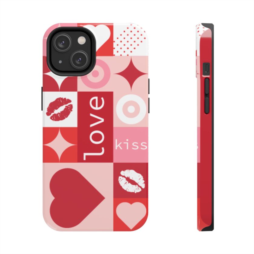 Romantic Love Phone Case – Kiss & Heart Design for Valentine's Day - Image 5