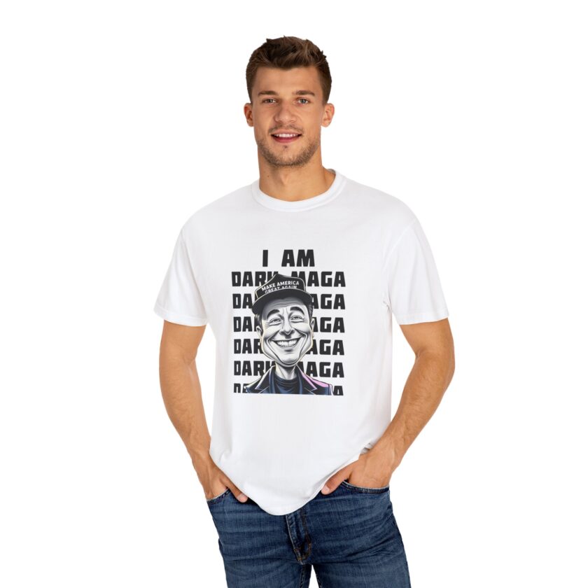 Funny Unisex Garment-Dyed T-Shirt - 'I AM DARK BAGA' Graphic Tee - Image 4