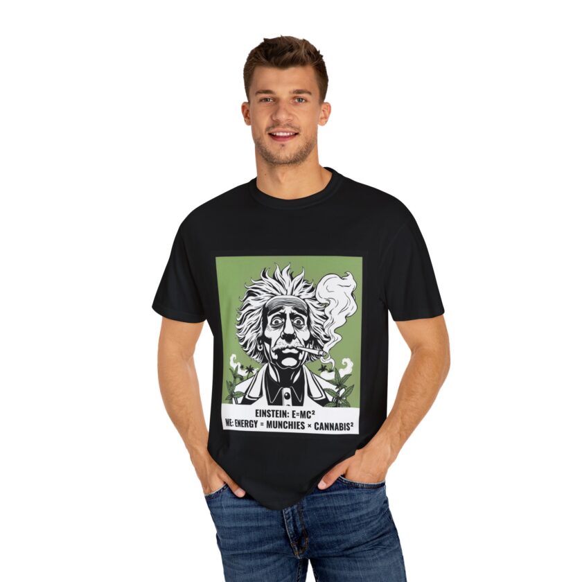 Einstein Cannabis-Themed Unisex T-Shirt - Perfect for Science Lovers and Stoners - Image 4