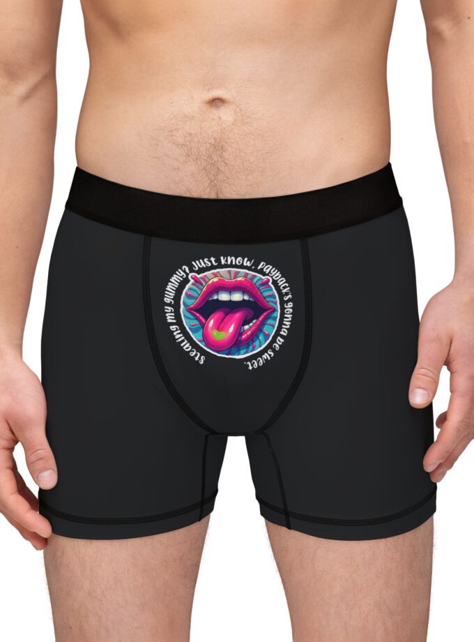 Rock 'N' Roll Men's Boxers with Fun Lips Design