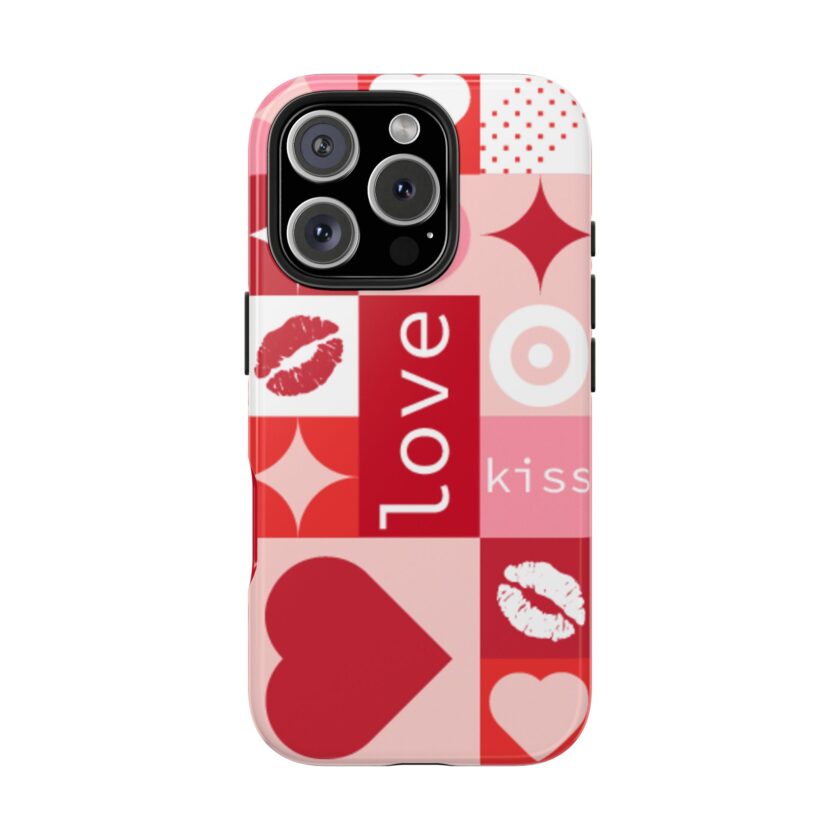 Romantic Love Phone Case – Kiss & Heart Design for Valentine's Day - Image 25