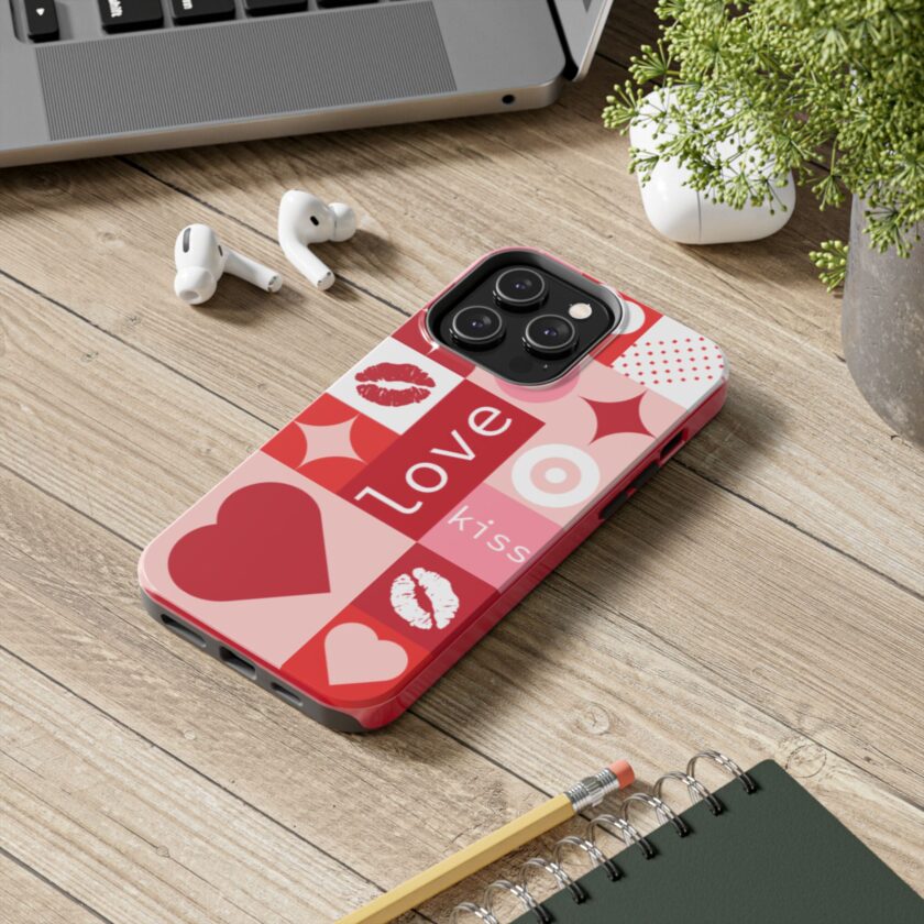 Romantic Love Phone Case – Kiss & Heart Design for Valentine's Day - Image 10