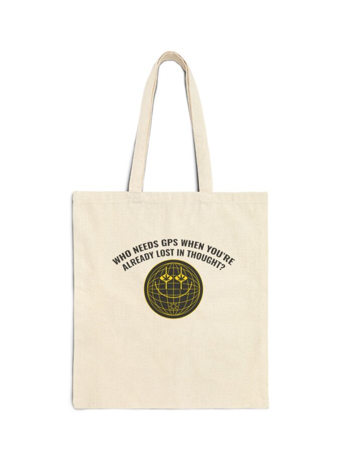 Lost in Thought Cotton Canvas Tote Bag - Eco-Friendly, Reusable Shopping Bag