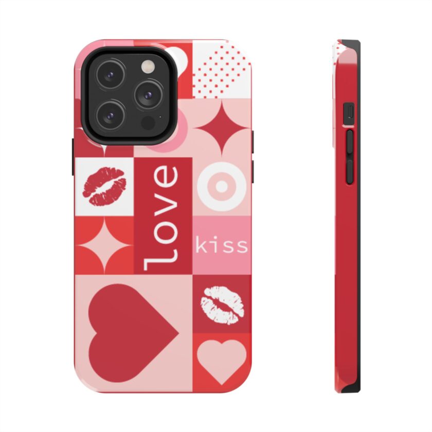 Romantic Love Phone Case – Kiss & Heart Design for Valentine's Day - Image 9
