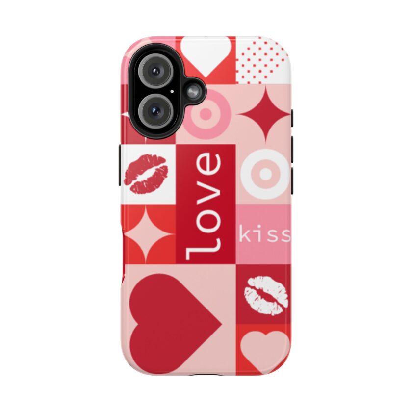 Romantic Love Phone Case – Kiss & Heart Design for Valentine's Day - Image 31