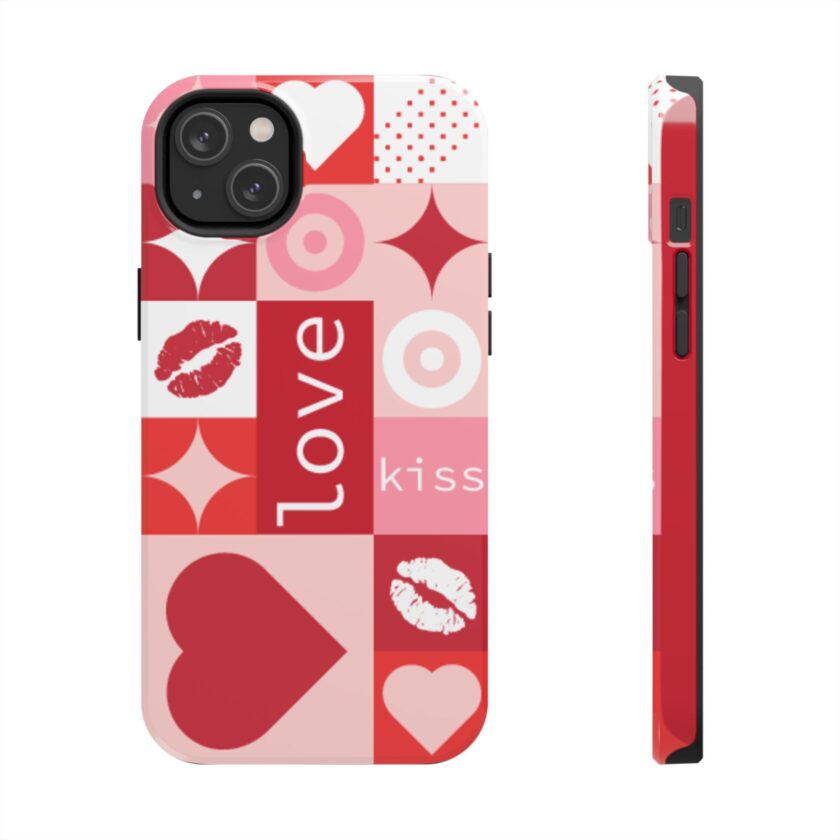 Romantic Love Phone Case – Kiss & Heart Design for Valentine's Day - Image 11