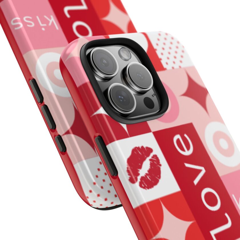 Romantic Love Phone Case – Kiss & Heart Design for Valentine's Day - Image 29