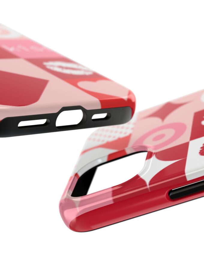 Romantic Love Phone Case – Kiss & Heart Design for Valentine's Day