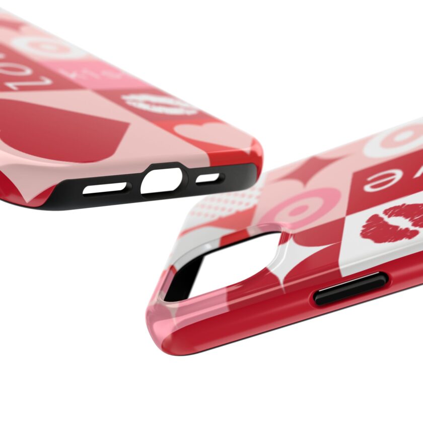 Romantic Love Phone Case – Kiss & Heart Design for Valentine's Day - Image 19