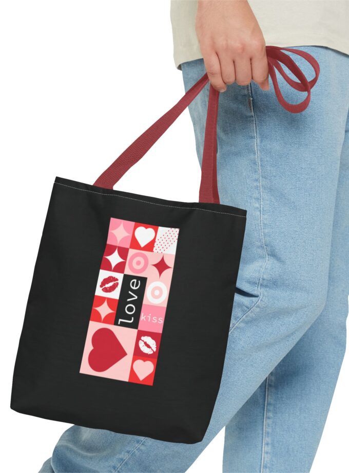 Love Kiss Heart Tote Bag - Perfect for Valentine's Day & Everyday Use