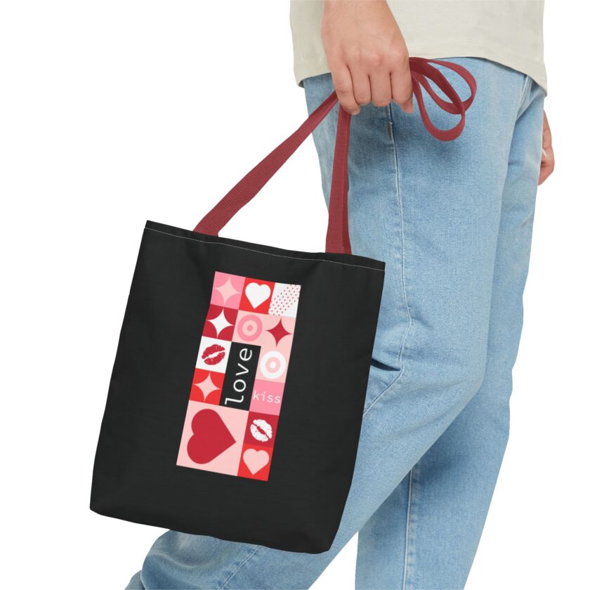 Love Kiss Heart Tote Bag - Perfect for Valentine's Day & Everyday Use - Image 7