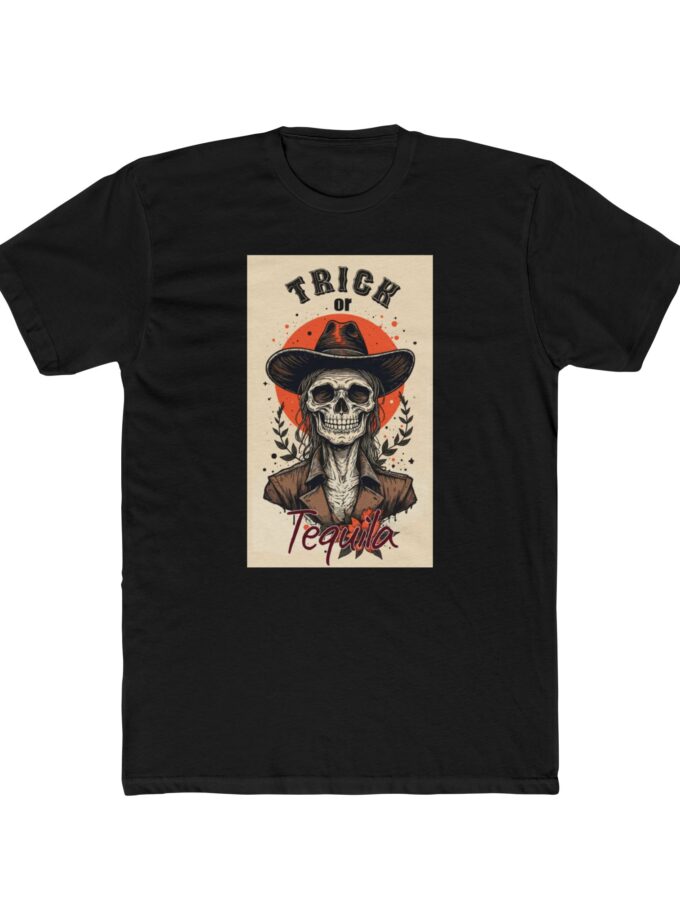 Trick or Tequila Unisex Cotton Crew Tee - Fun Halloween T-Shirt for Party Lovers